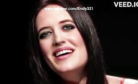 Eva Green look alike model takes it hard
