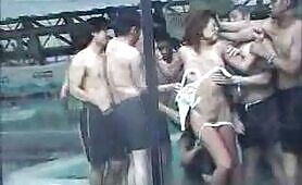 Asian gets molested and abused in public swimming pool