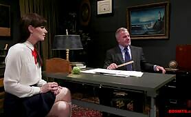 Schoolgirl snitch Natalie Mars OTK spanked!